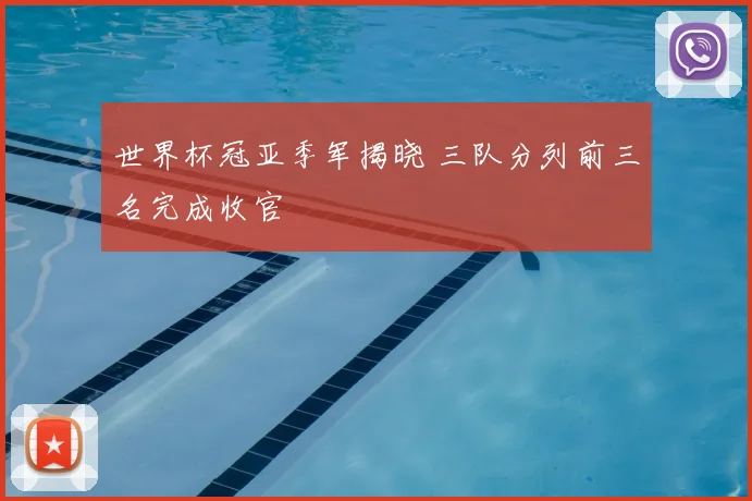 世界杯冠亚季军揭晓 三队分列前三名完成收官
